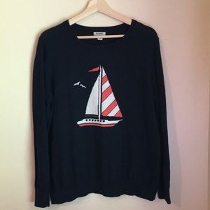 Old navy Blue sailboat sweater size XL